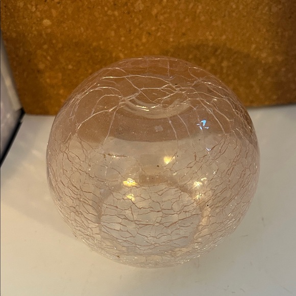 Crackle Glass Pink Vase - Picture 3 of 5